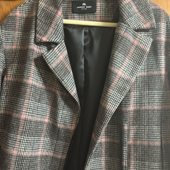 Andrew Marc Casma Plaid Wool Blend Coat size M - Picture 4 of 8